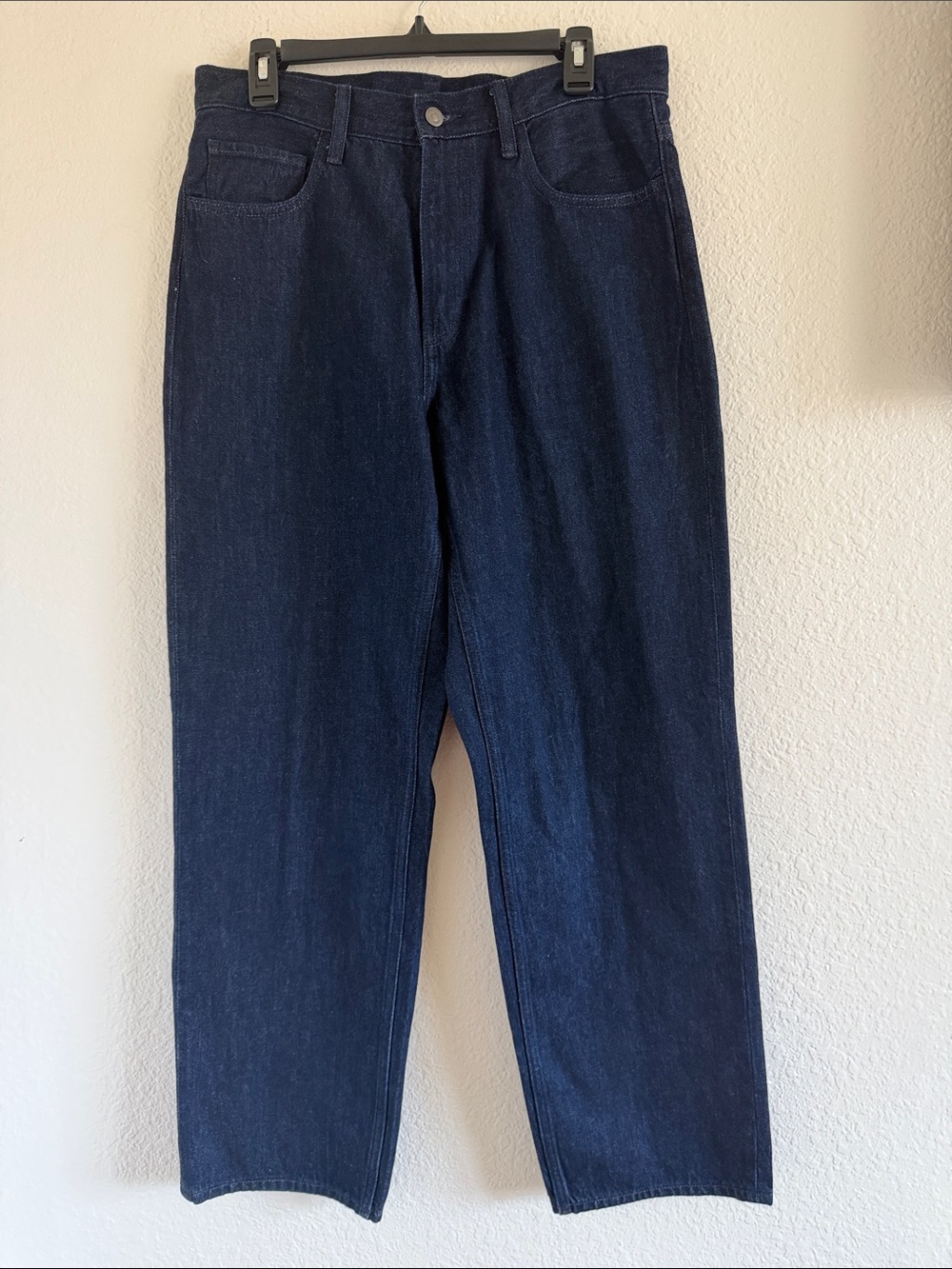 Uniqlo Wide Straight Jeans (Longer) Dark Wash size 32 - Picture 2 of 5